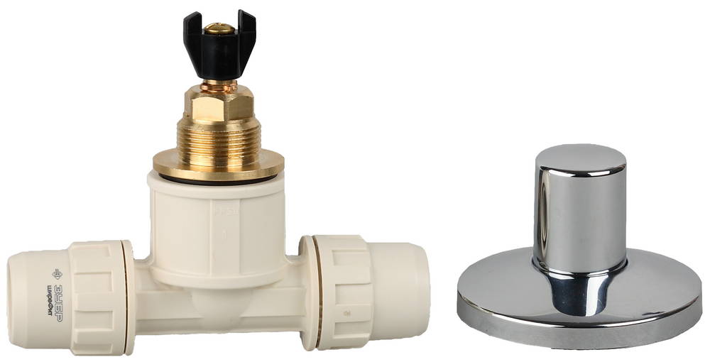 ЗУБР ШиреФит, штуцер с гайкой - кран запорный - штуцер с гайкой, 16 мм, запорный кран (51570-16)