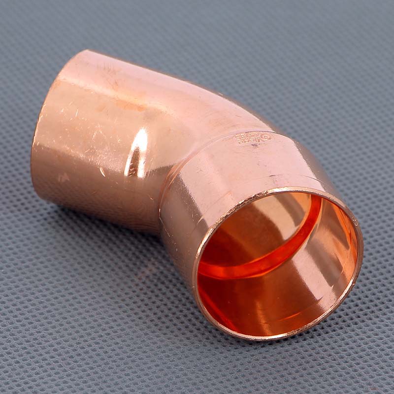 Угол однораструбный 45° VIEGA пайка 35 мм медный