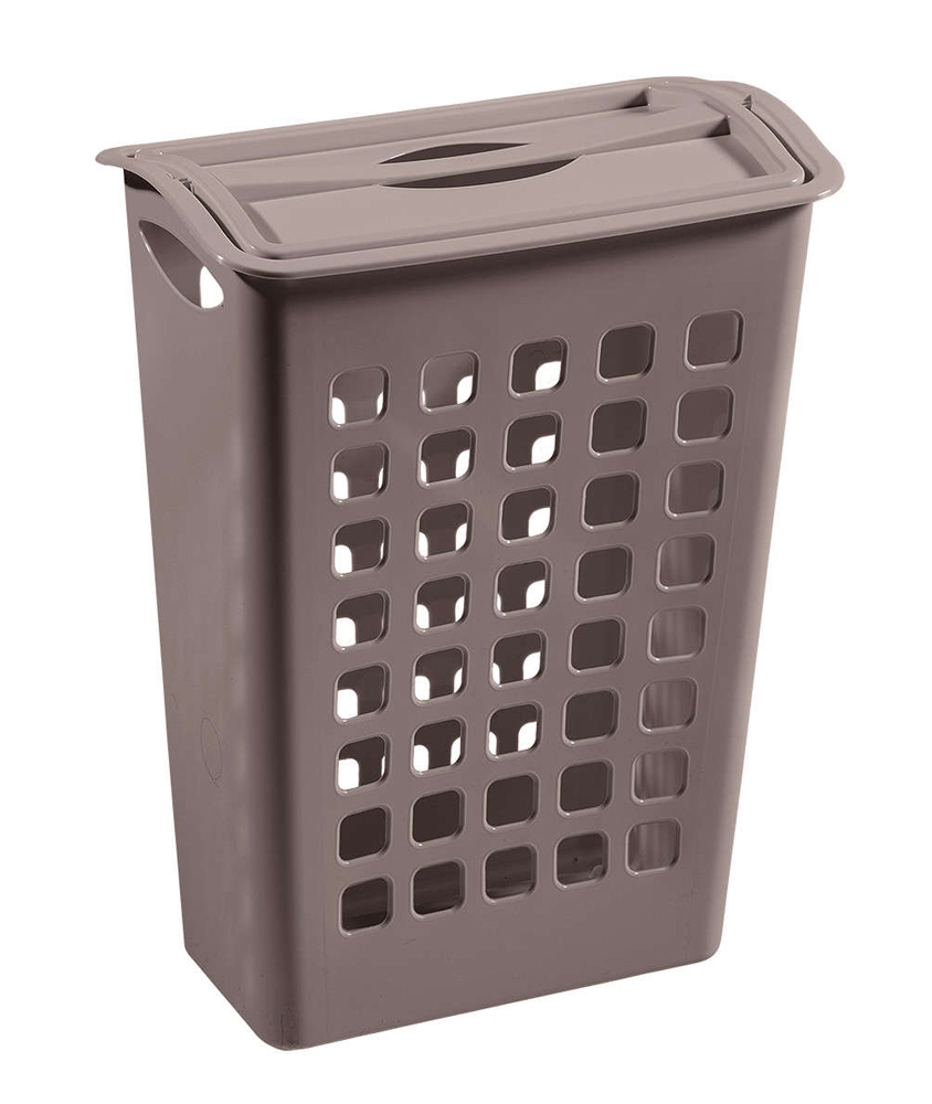 Корзина для белья с поворотной крышкой 430*260*580 мм (1/6) "бытпласт"