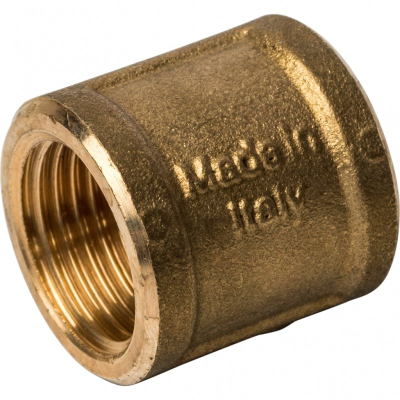 Муфта резьбовая 1/4" ВР латунь STOUT