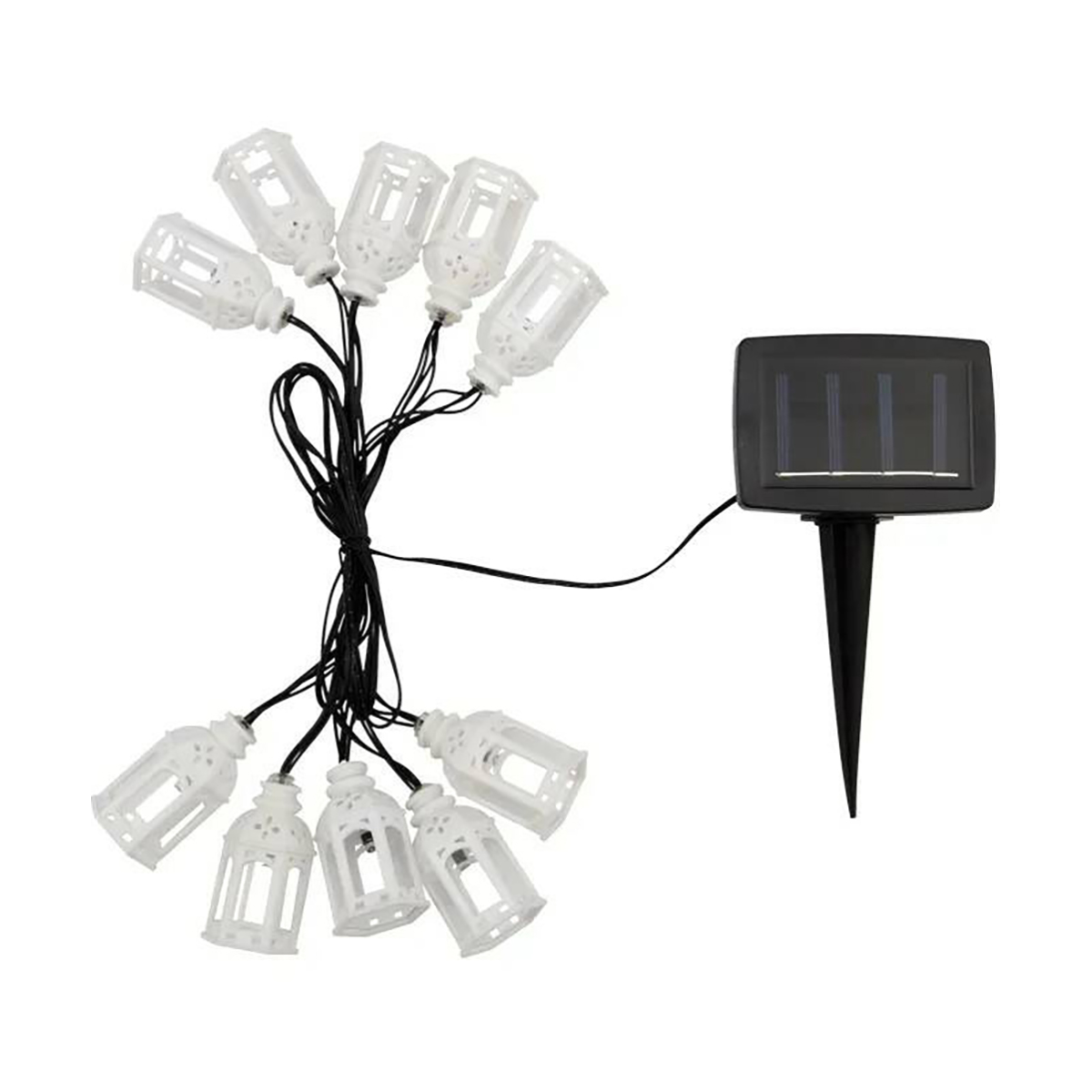 Гирлянда садовая (led) "керосиновая лампа"  ip65  5 м, 2 реж., солнеч. бат. (1/12) "lamper" 602-251