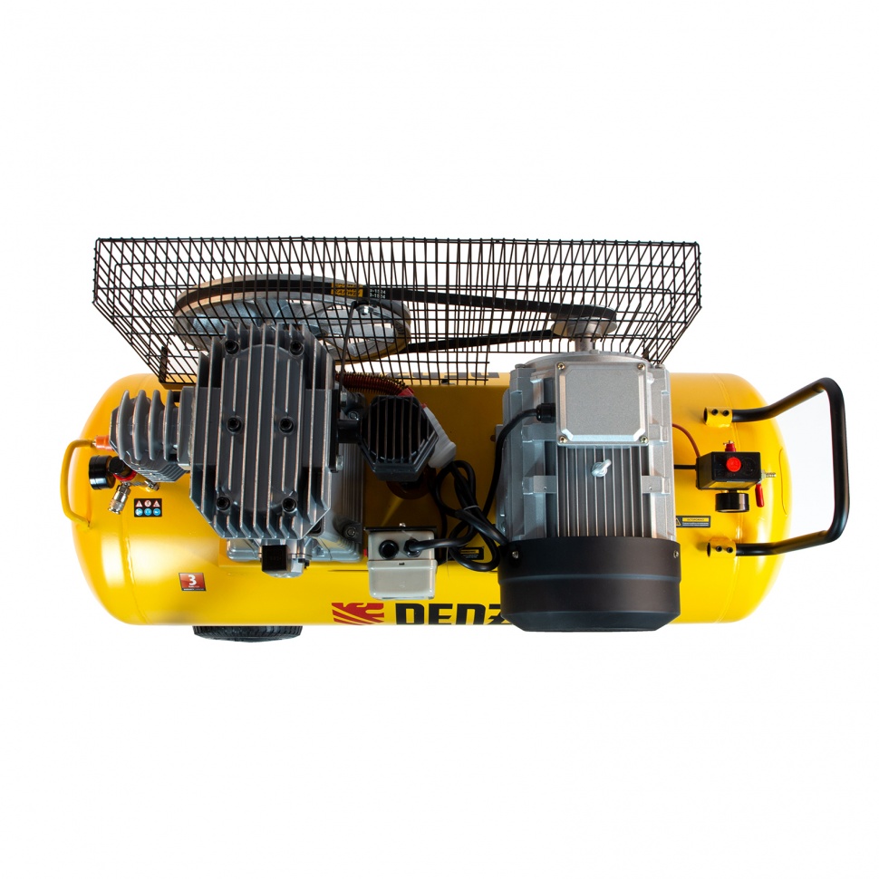 Компрессор воздушный, ременный привод BCI5500-T/200, 5.5 кВт, 200 литров, 850 л/мин Denzel (58128)