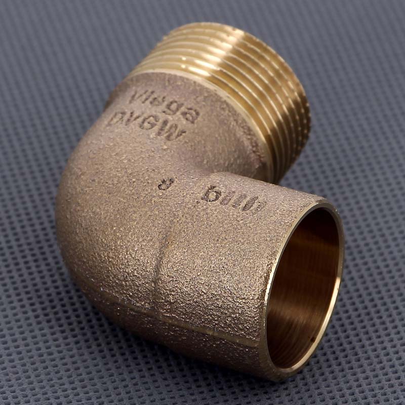 Угол 90° переходной пайка - НР 28 x 1" VIEGA бронза