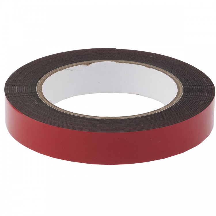 Лента клейкая на вспененной основе усиленная, двусторонняя, черная, 19 мм х 5 м Matrix (89084)