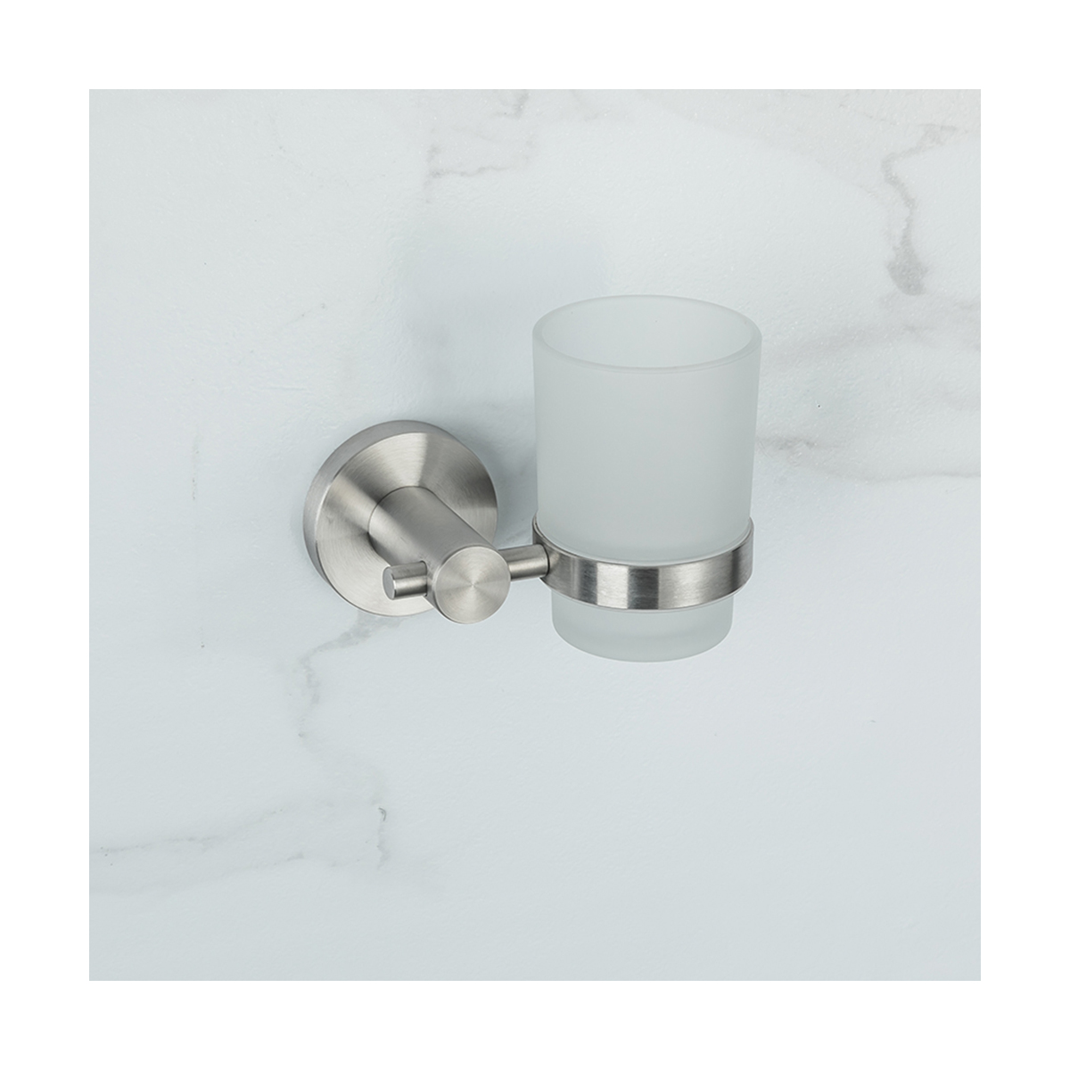 Стакан для ванной комнаты с держателем f30106 (нерж.сталь), сатин (1/20/40) "frap"