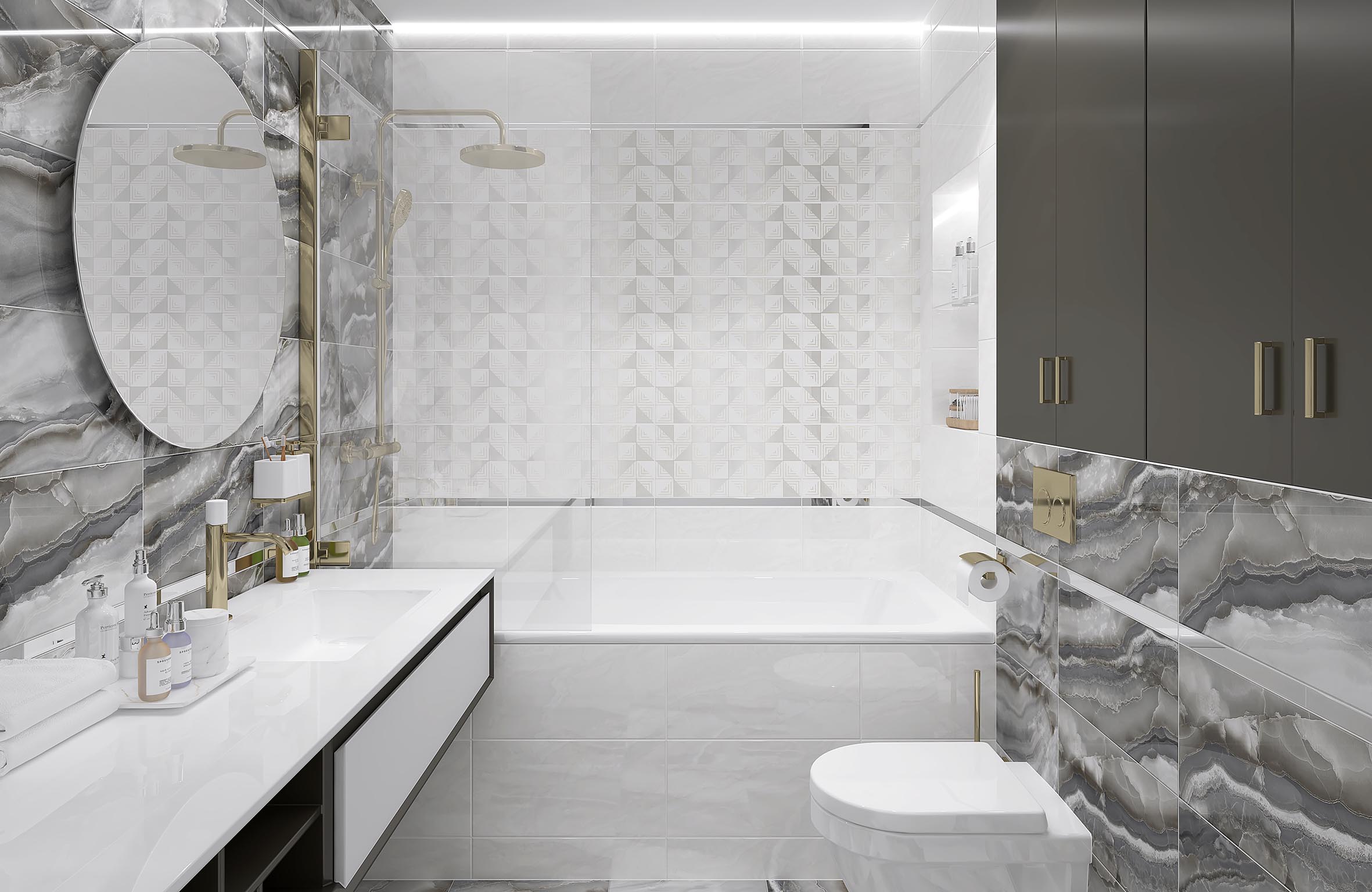 Mania серый 25x50