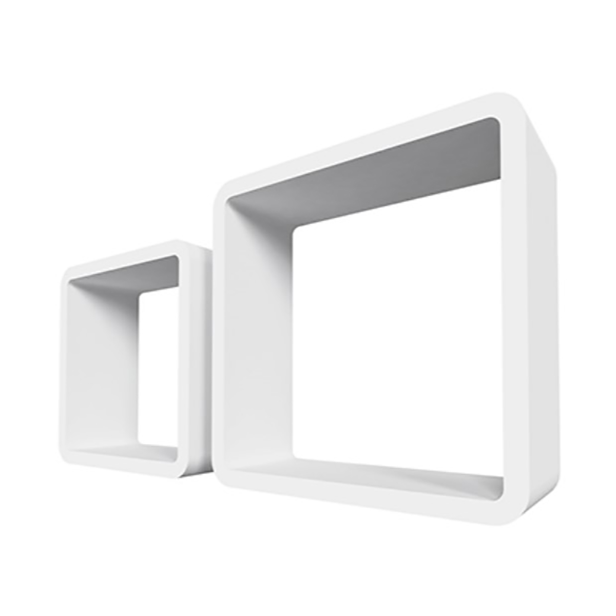 Комплект полок "лондон" 27*27*10 см; 23*23*10 см (белый) "qwerty"