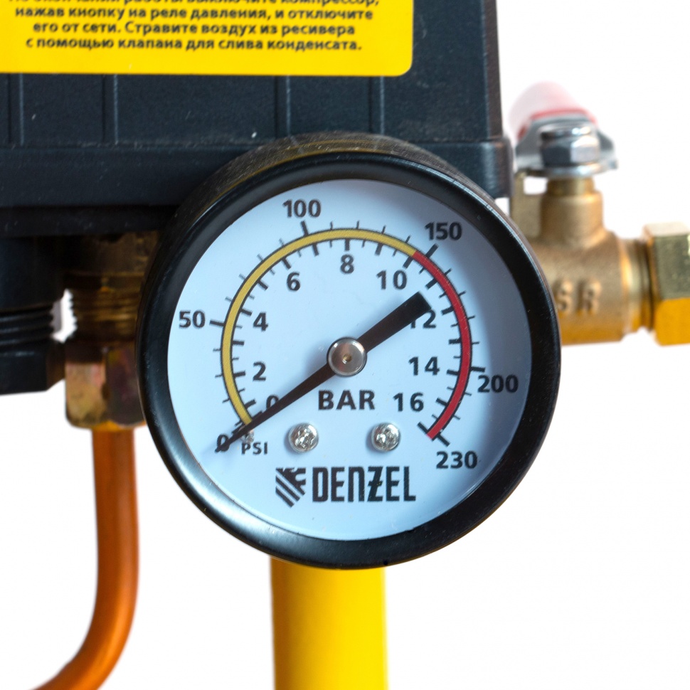 Компрессор воздушный, ременный привод BCI5500-T/200, 5.5 кВт, 200 литров, 850 л/мин Denzel (58128)