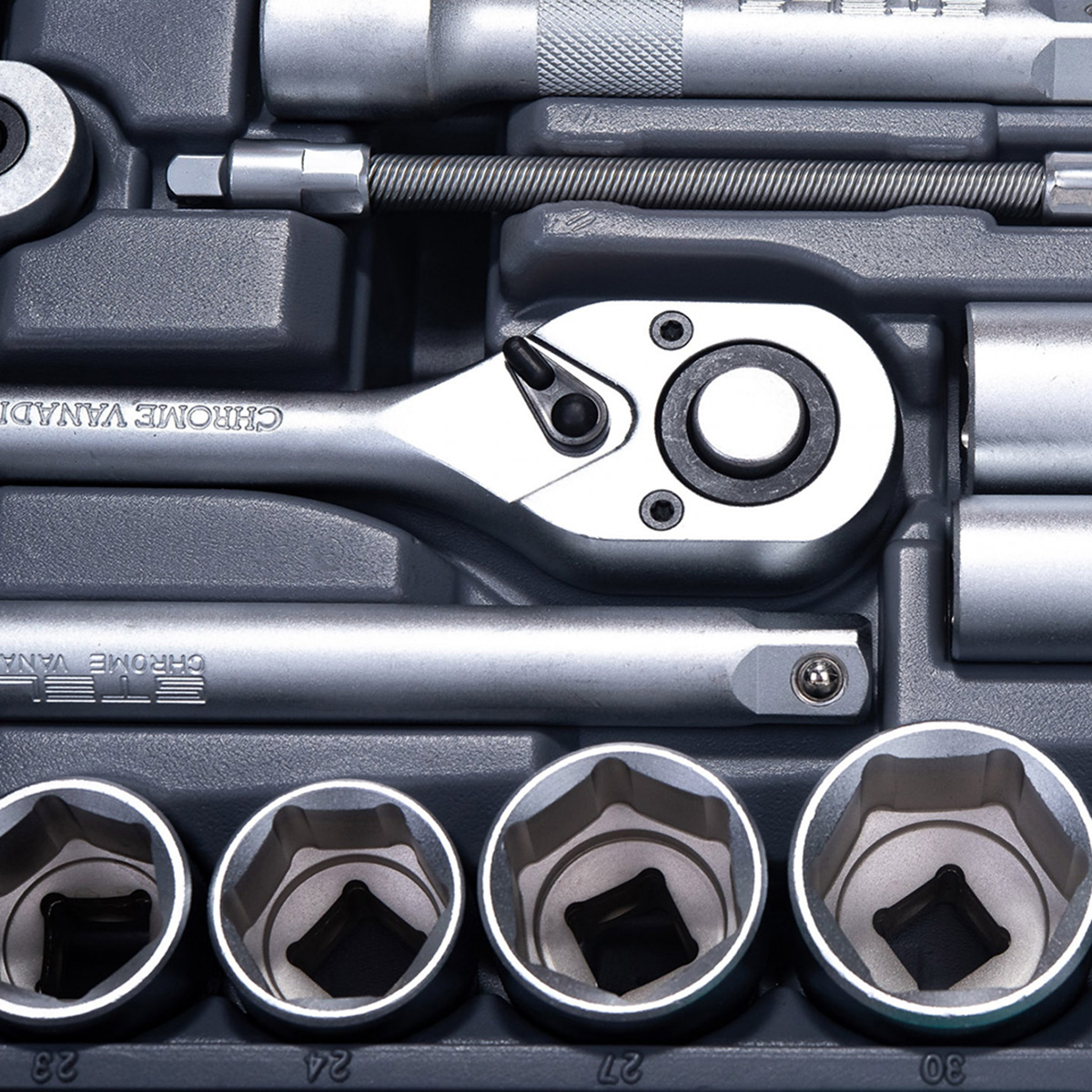 Набор инструментов для автомобиля 1/2", 1/4", crv, в кейсе (94 предм.) (1/3) "stels"