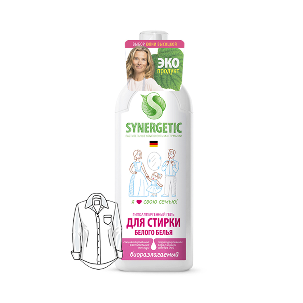 Средство для стирки белого белья 0,75 л (1/12) "синергетик"