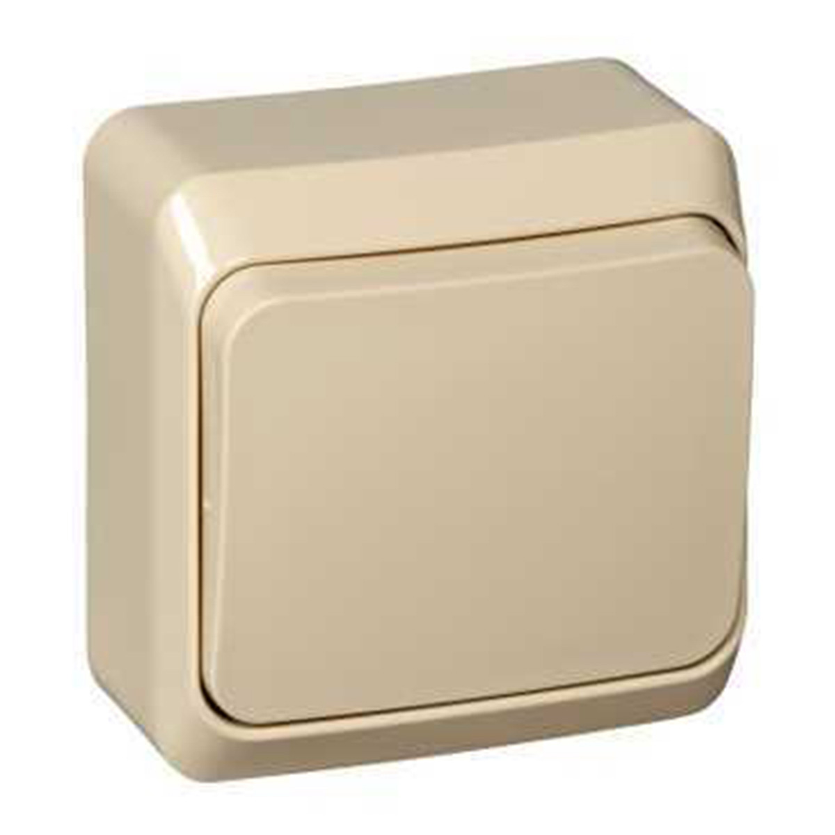 Выключатель открыт. уст. "этюд" 1 кл. с самовозвратом 10а, кремовый (1/25/200) "schneider"