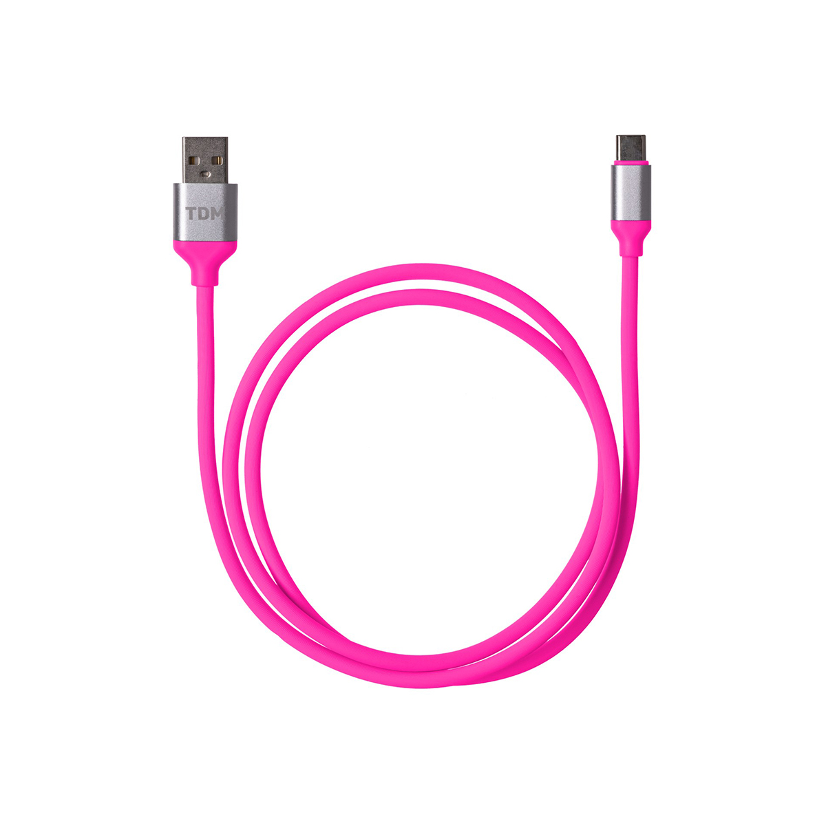 Кабель дк-20 usb-usb type-c 1 м в силиконовой оплетке (розовый) (1/200) tdm sq1810-0320