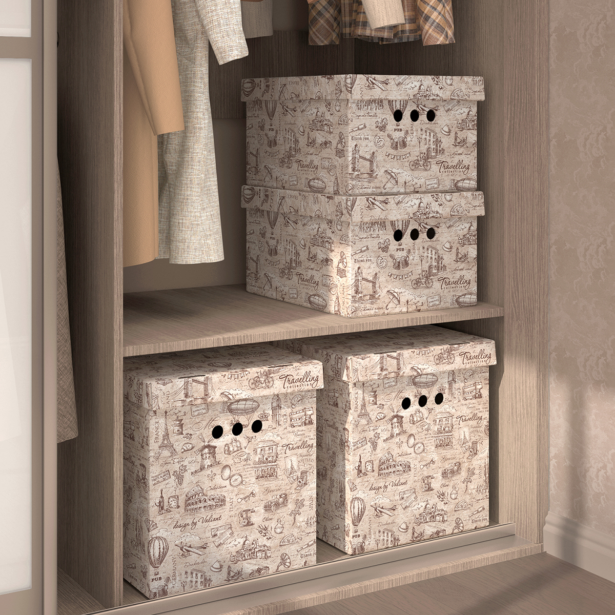 Короб для хранения "travelling" 28*38*31,5 см (набор 3 шт.) (1/12) "valiant" tc-bctn-3m