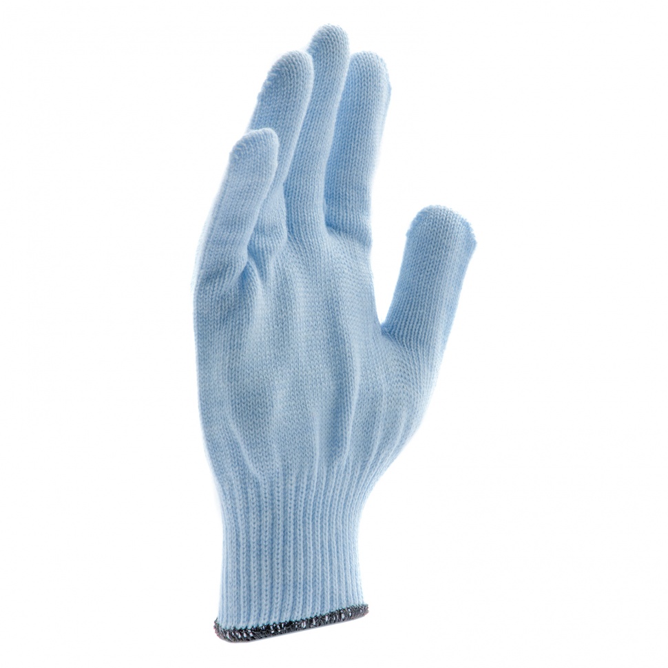 Перчатки трикотажные, акрил, цвет зенит, оверлок Сибртех (68656)