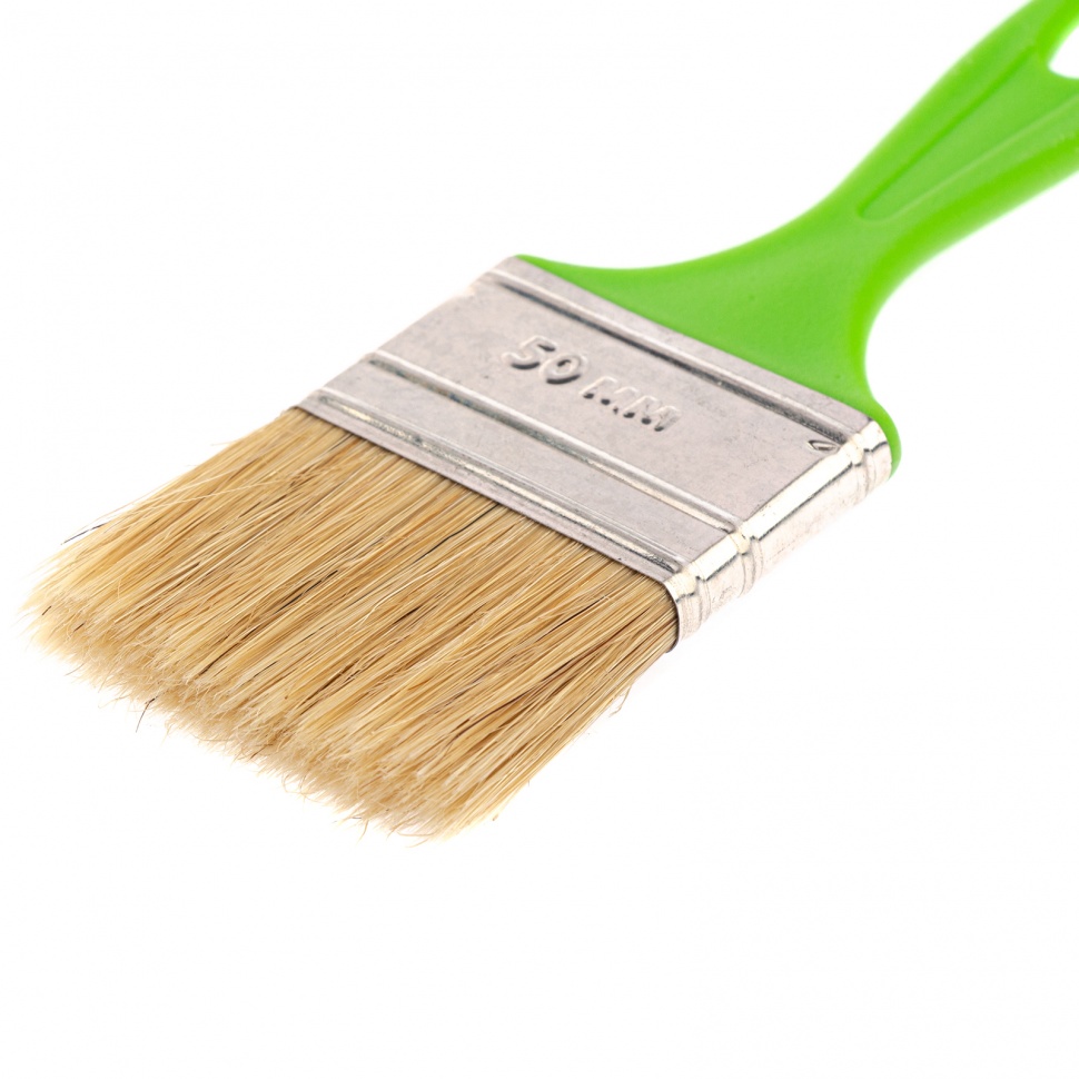 Кисть флейцевая "Евро", 50 x 8, натуральная щетина, пластиковая ручка Сибртех (83302)