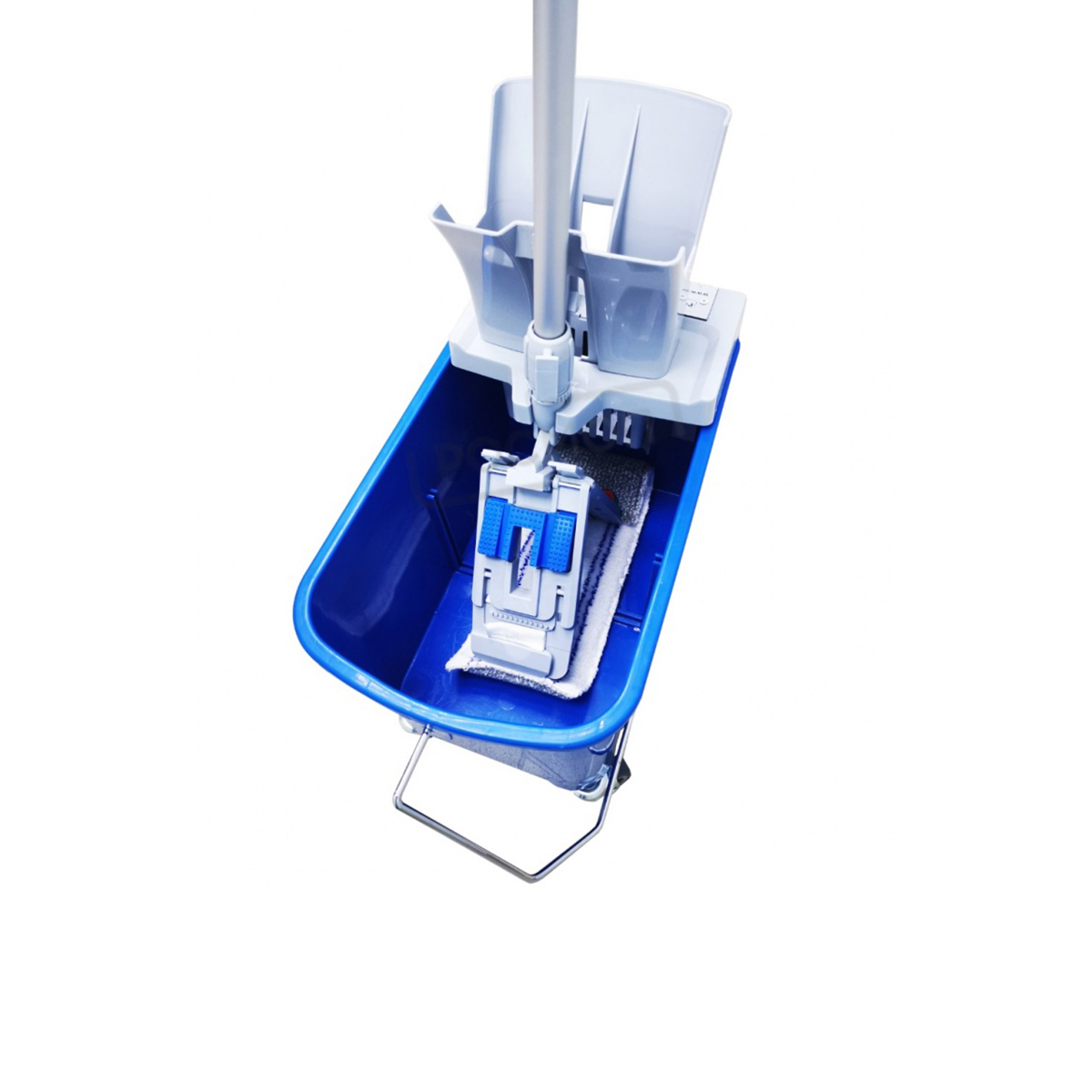 Комплект для влажной уборки Росмоп SET-1, ведро 22 л с отжимом на колесах + швабра
