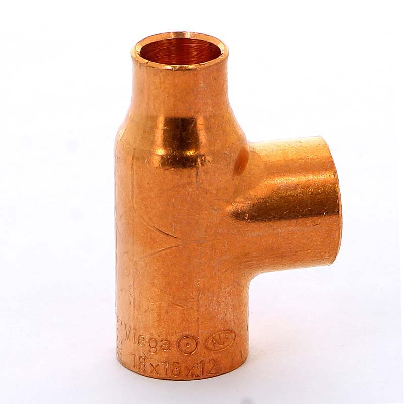 Тройник переходной под пайку 18 х 18 х 12 мм VIEGA медный