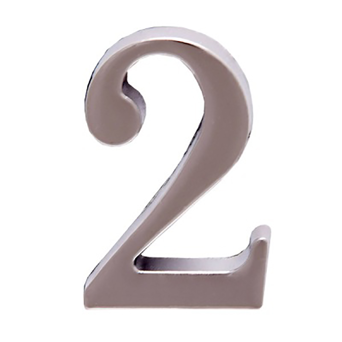 Цифра дверная на клеевой основе "2" хром (20/600) "аллюр"
