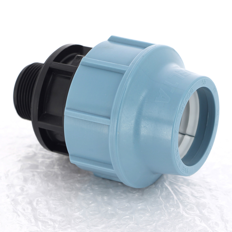 Муфта ПНД обжимная НР 50 х 2" для водопроводных труб UNIDELTA