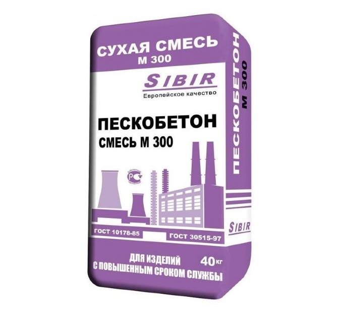 Пескобетон сухая смесь М300 40 кг