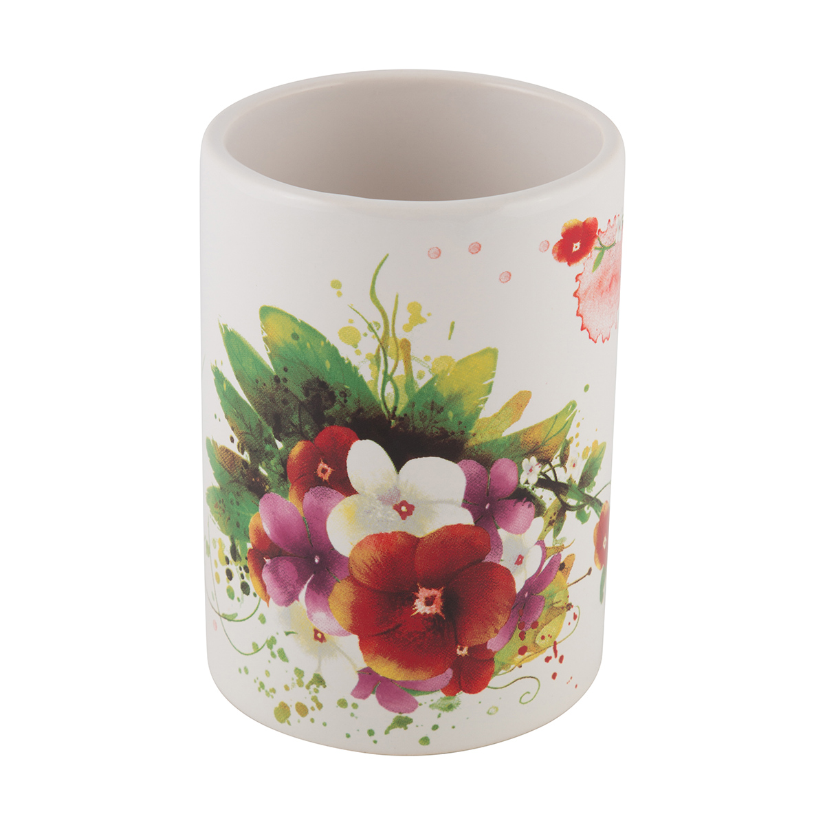 Стакан для ванной комнаты "летнее настроение" tu-sum, керамика (1/4/24) "рыжий кот"