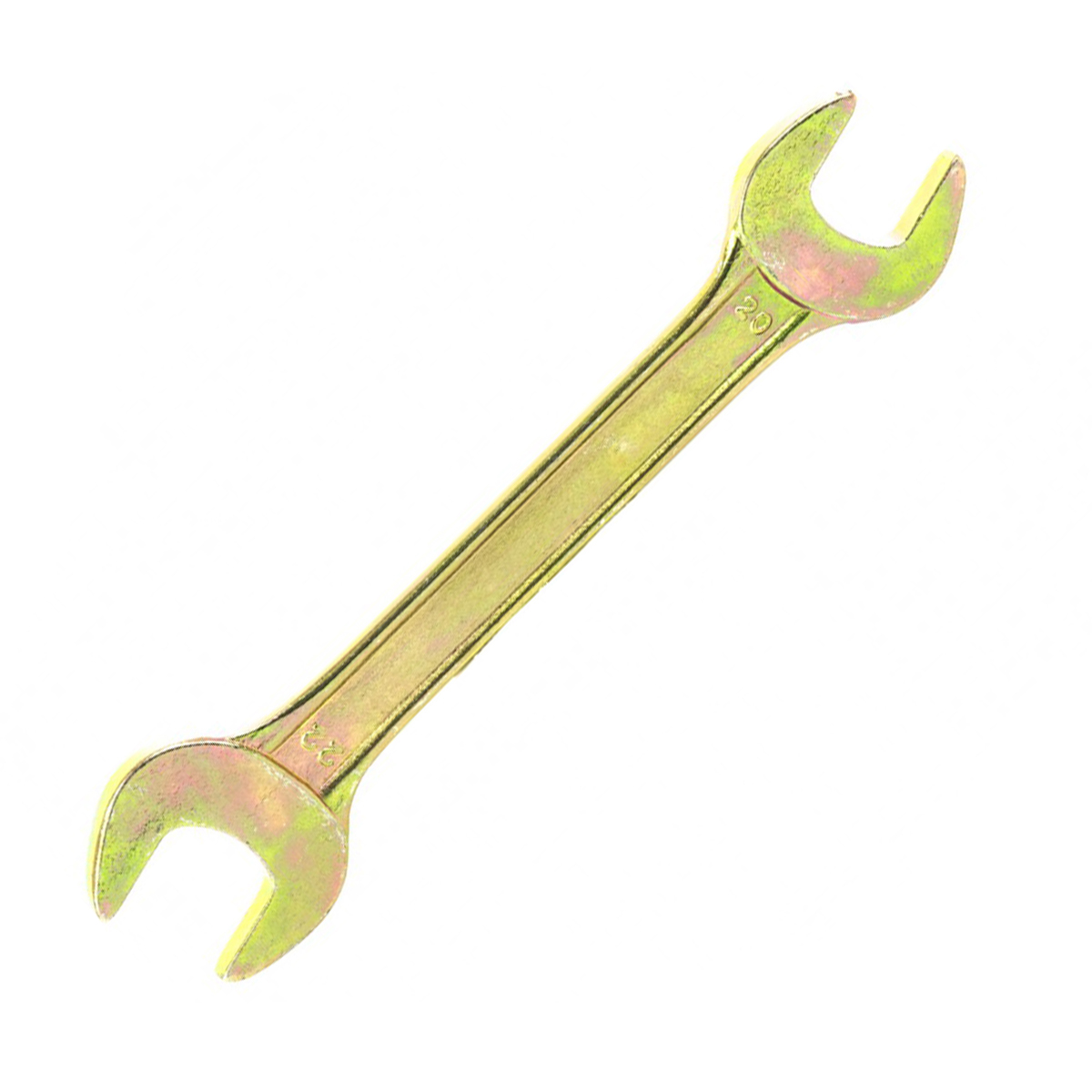 Ключ рожковый 20 х 22 мм, желтый цинк (1/150) "сибртех"