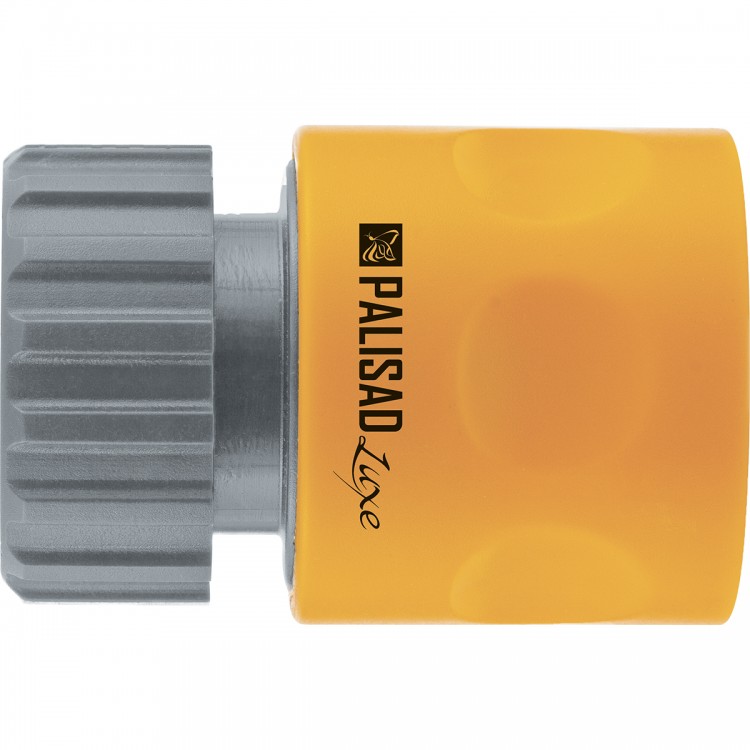 Соединитель пластмассовый, быстросъемный, внутренняя резьба 3/4, аквастоп, однокомпонентный Palisad Luxe (66262)