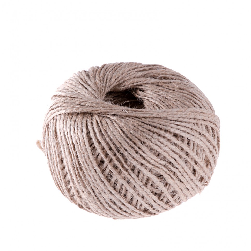 Шпагат джутовый, 1.5 мм, L 100 м, 2-ниточный, Сибртех (93876)