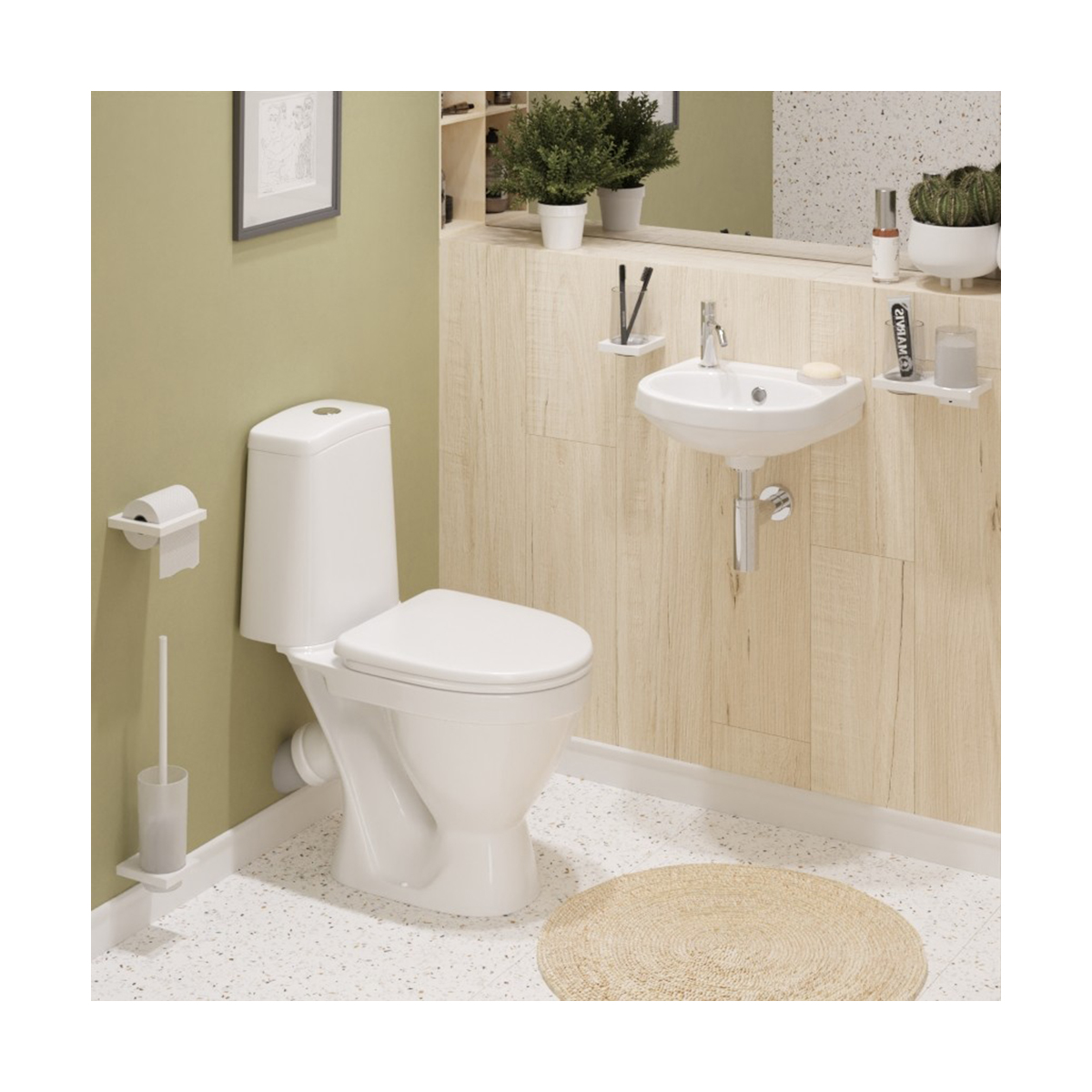 Раковина "лада" уп мини белая "sanita" wb.mn/lada/37-l/wht.g/s1