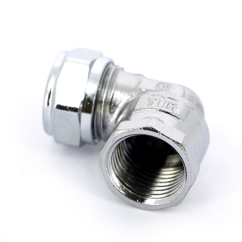 Угол ВР 12 x 1/2" обжим хром TIEMME