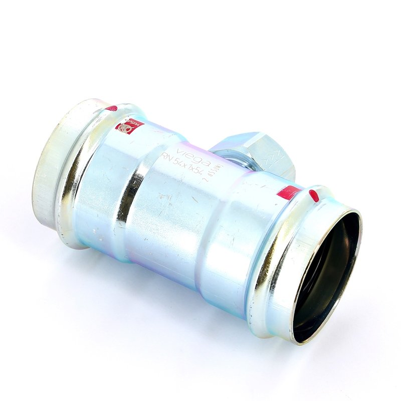 Тройник пресс-В 54x1"x54 оцинкованная сталь Prestabo VIEGA