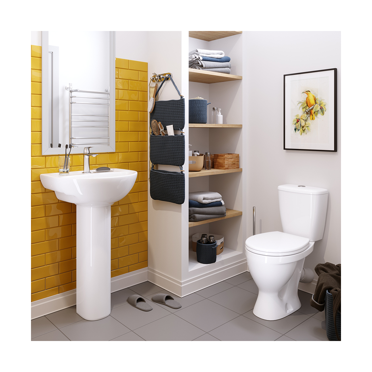 Унитаз напольный "эталон" эконом белый "sanita" wc.cc/etalon/1-p/wht.g/s1