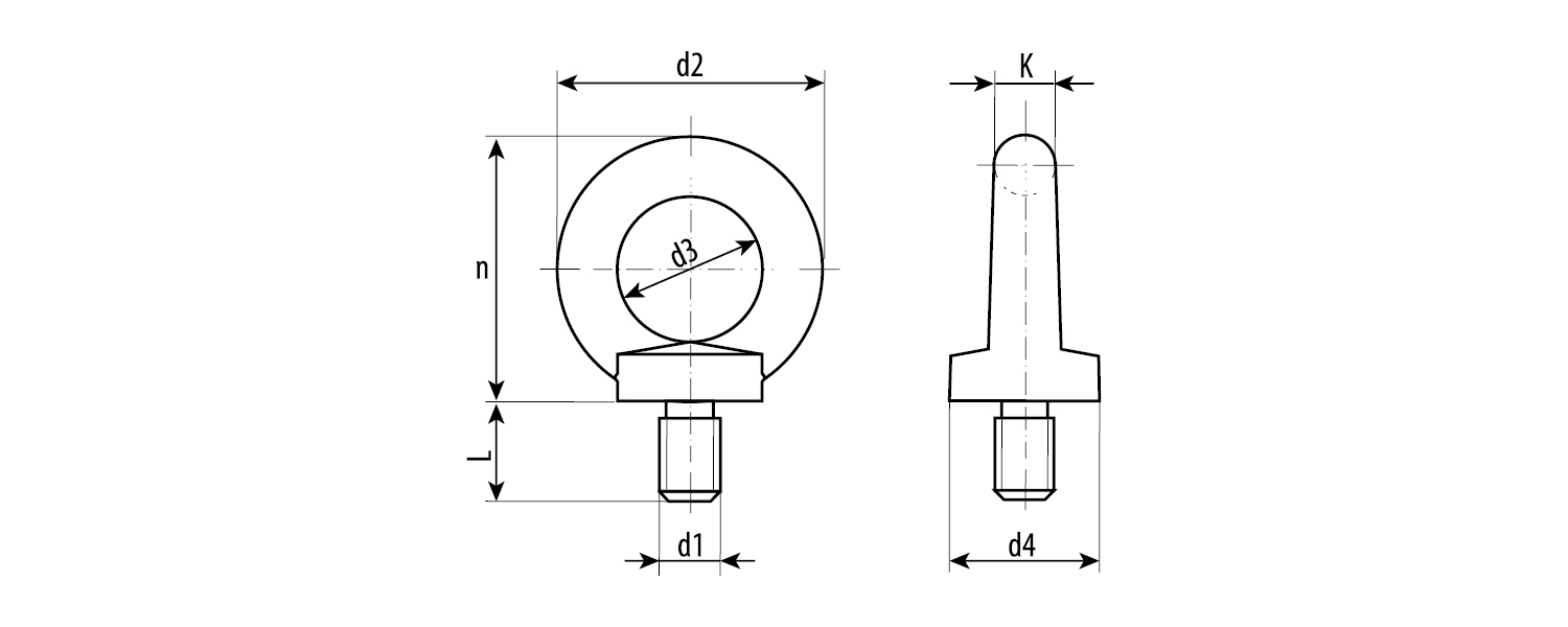 ЗУБР DIN 580, М14, 6 шт, кованый рым-болт, Профессионал (4-304315-14)