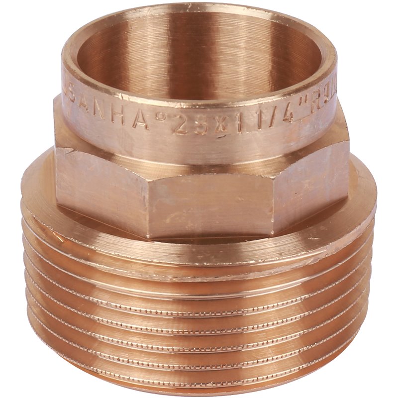 Муфта 28х1 1/4" переходная (НР) под пайку с наружной резьбой SANHA бронзовая 1424328114