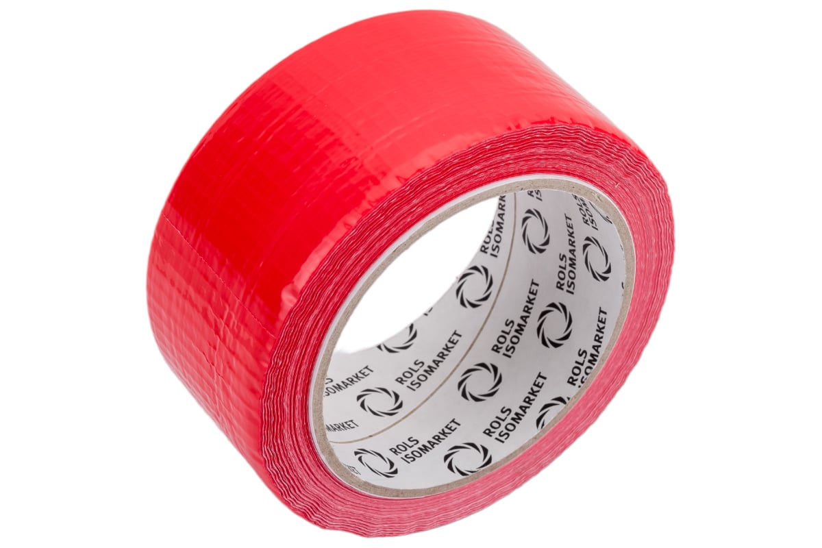 Лента самоклеящаяся 48 мм х 25 м армированная красная ENERGOPRO ROLS ISOMARKET