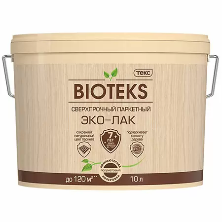 ТЕКС BIOTEKS ЭКО-ЛАК сверхпрочный для паркета,камня,кирпича,обоев на акрил.основе, полуматовый (1