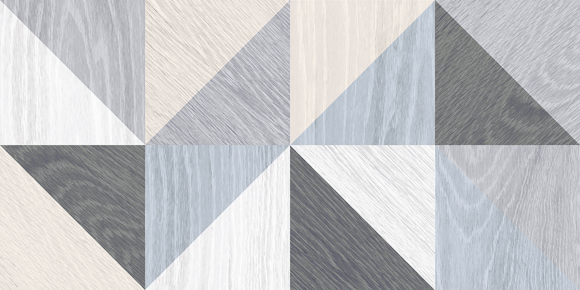 Village плитка настенная голубой микс 25x50