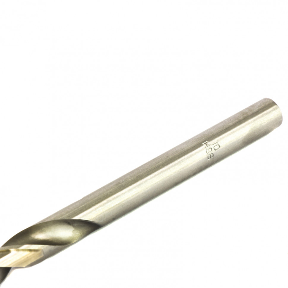 Сверло по металлу, 10 х 184 мм, полированное, удл, HSS, 5 шт, цилиндрический хвостовик Matrix (715100)