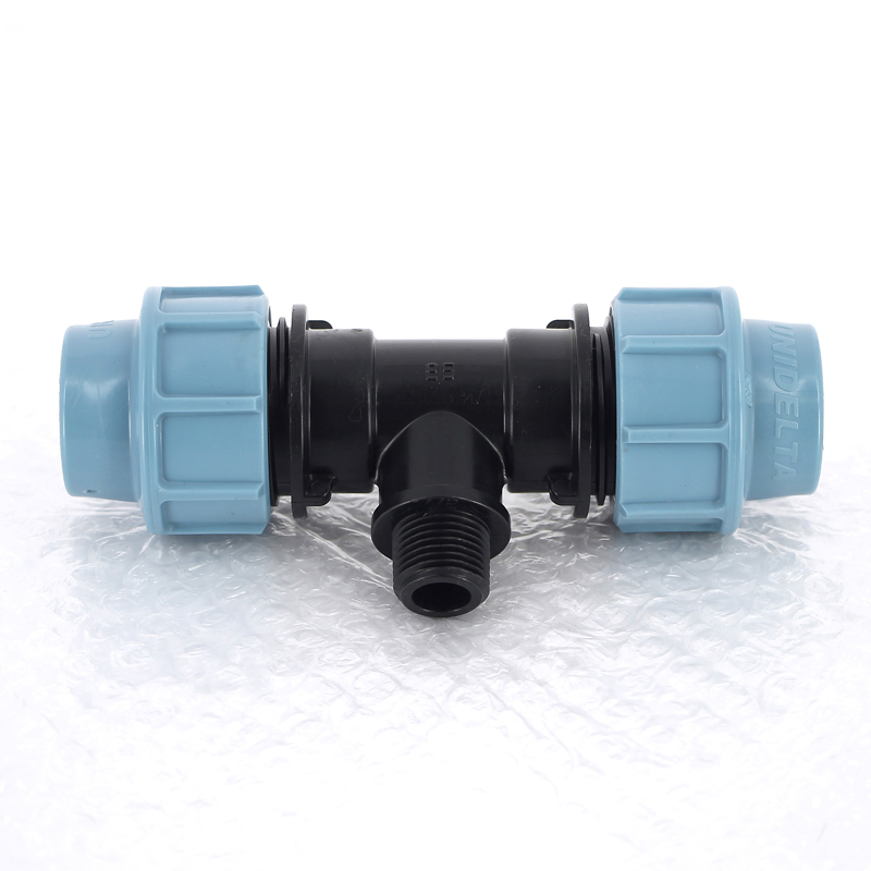 Тройник ПНД переходной под обжим НР 25 x 1/2" полиэтиленовый UNIDELTA