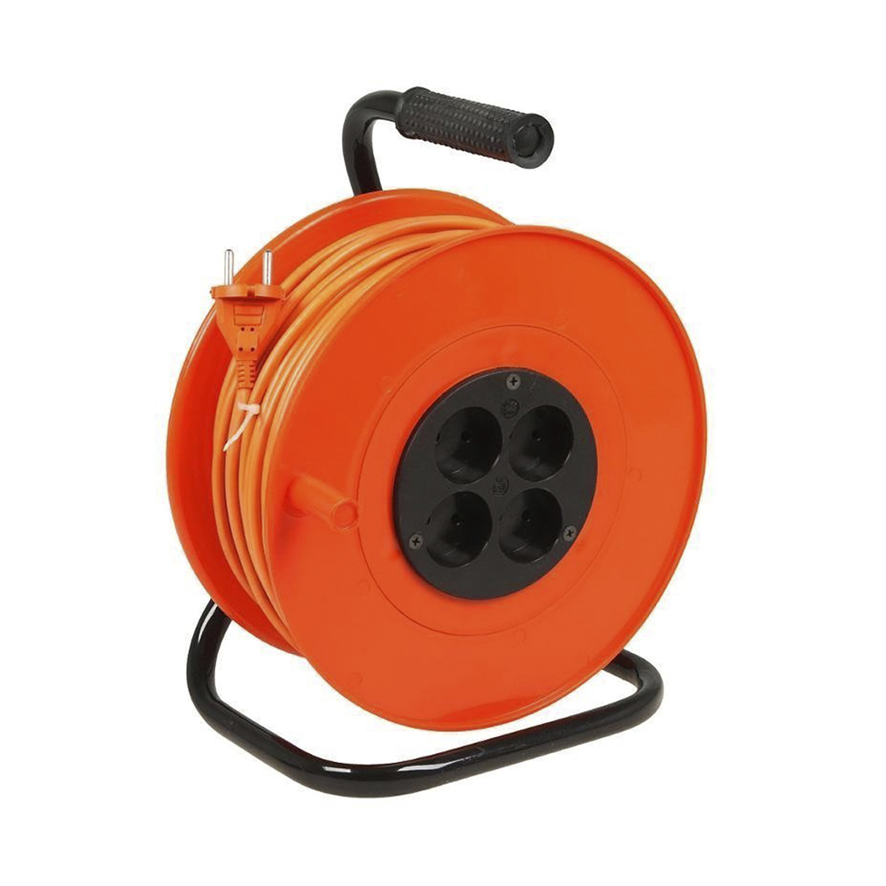 Удлинитель на катушке 4 розетки 50 м  пвс 2*0,75 мм (1/2)  (ух10-004 50 м)