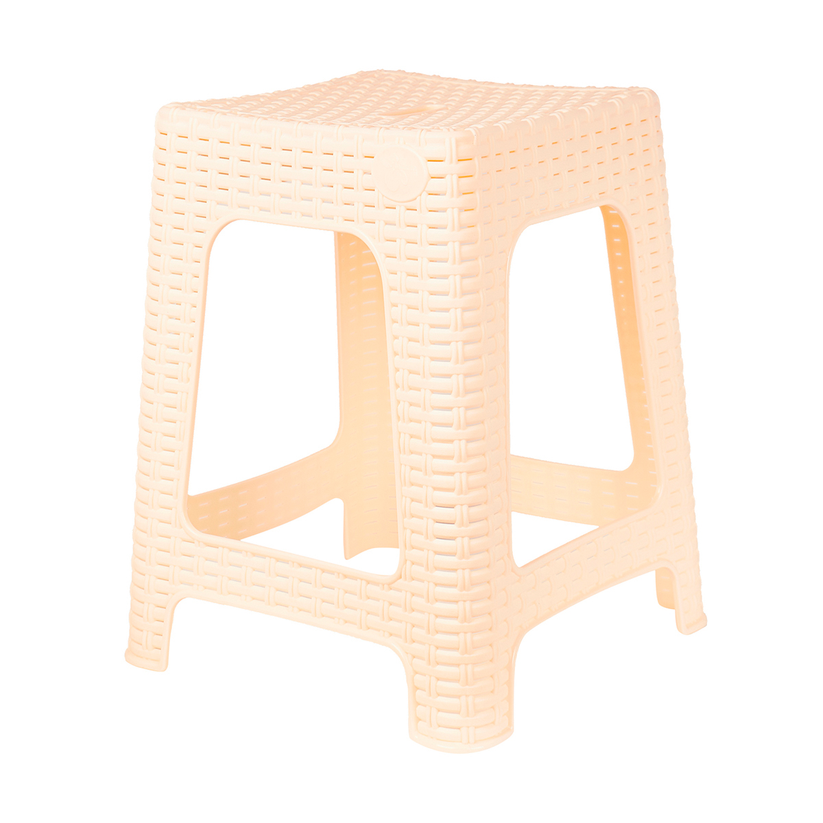 Табурет пласт. "rattan" квадратное сиденье, h=44,8 см (сливочный) (1/5) "ingreen"  ing6181бшк