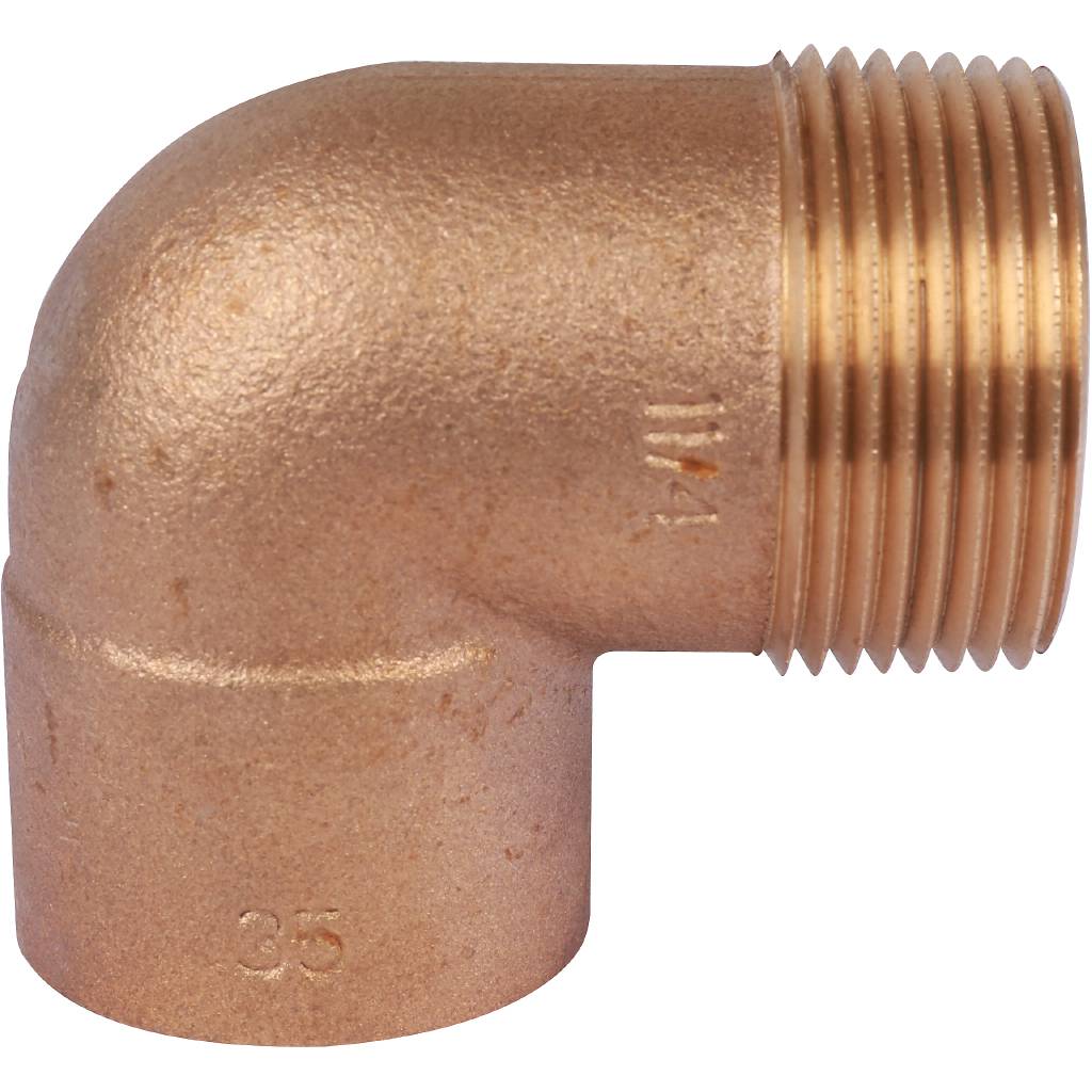 Угол переходной 35x1 1/4" (НР) SANHA под пайку бронзовый 1409235114