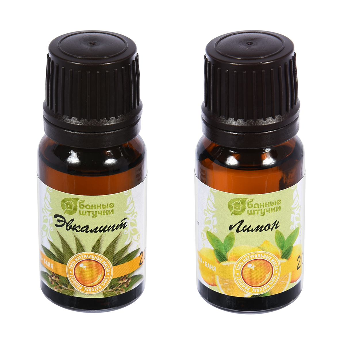 Масла эфирные "эвкалипт и лимон" набор 2 шт. (1/20) "банные штучки" 32371
