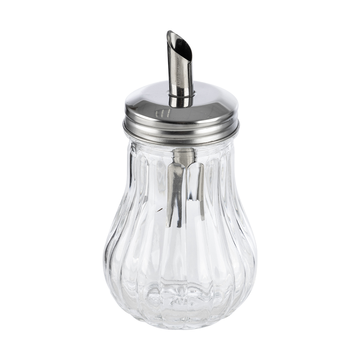 Сахарница "dolce" 200 мл с дозатором (стекло, нержав.) (1/12/48) "mallony"