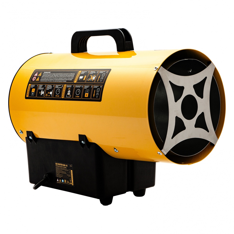 Газовая тепловая пушка GHG-10, 10 кВт, 300 м3/ч, пропан-бутан Denzel (96476)