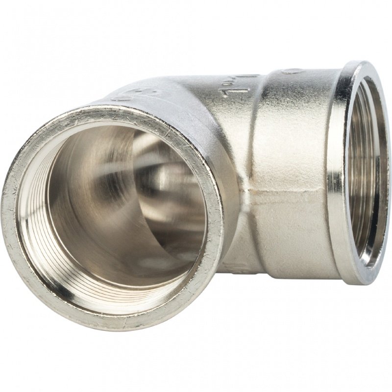 Угол резьбовой ВР 1"1/4 никель STOUT