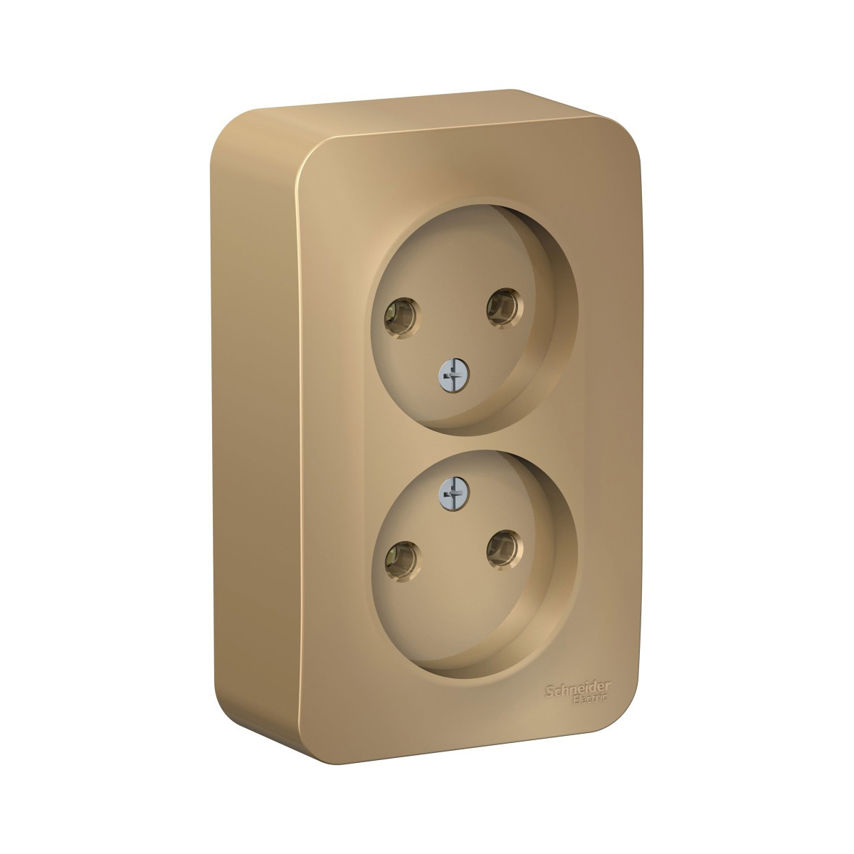 Розетка открыт. уст. "blanca" 2-х местн. 16а, титан (1/10/20) "schneider"