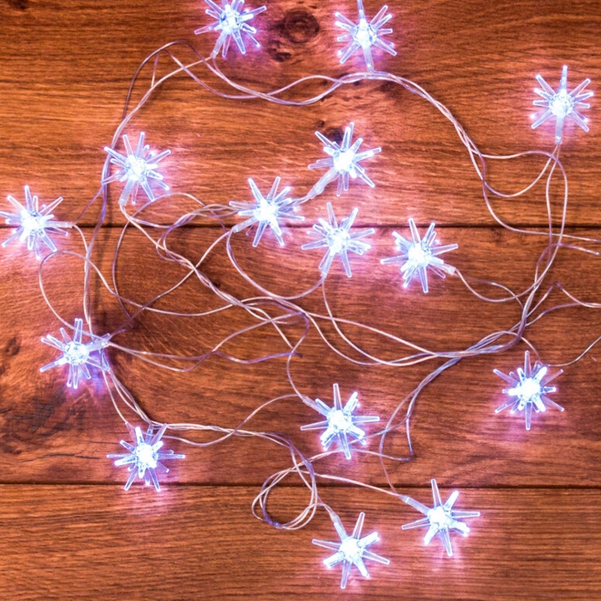 Электрогирлянда "снежинки" 2,8 м, 20 белых ламп (1/48) "neon-night" 303-036