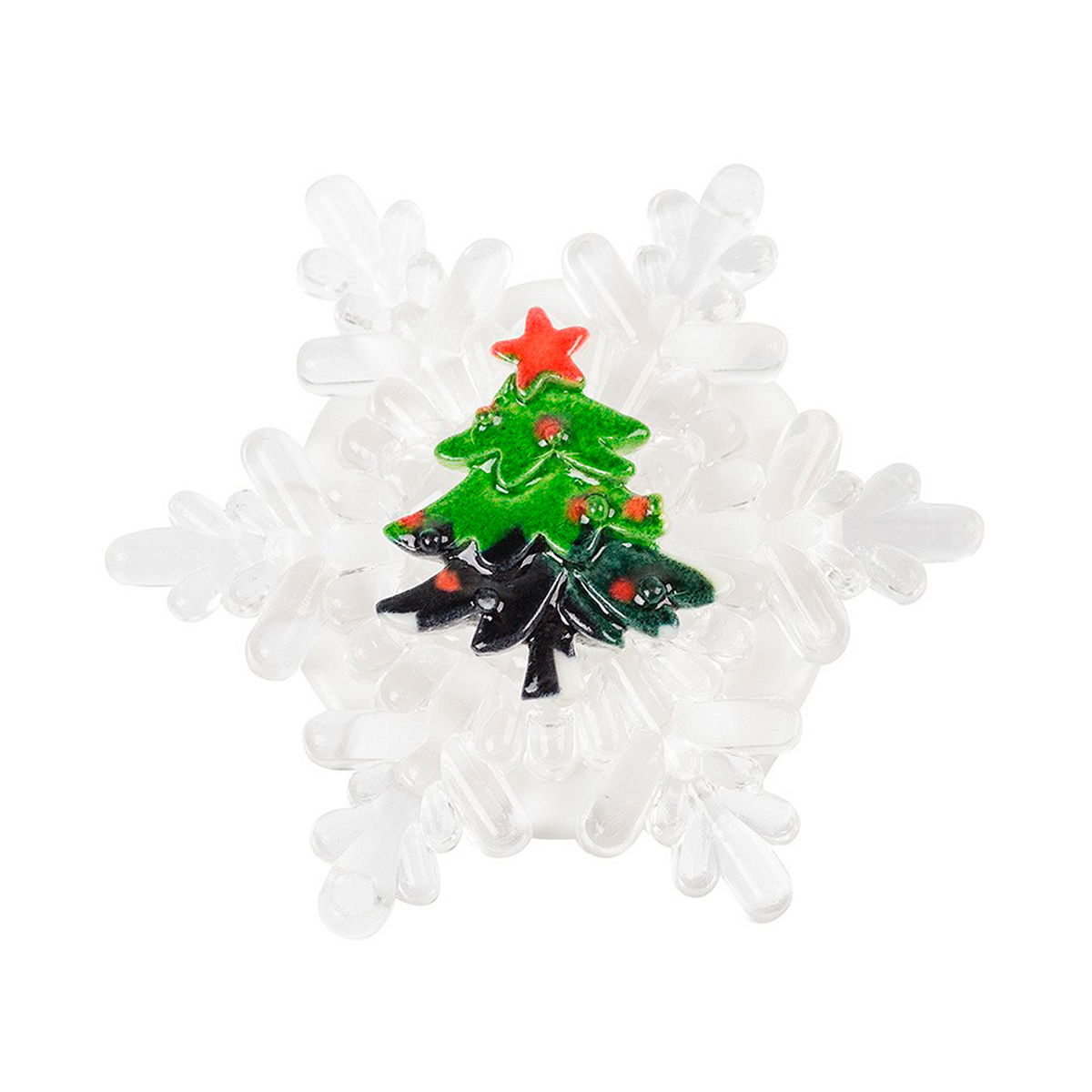 Фигурка светодиод. "елочка на снежинке" 5,5 см, разноцв. (1/960) "neon-night" 501-037