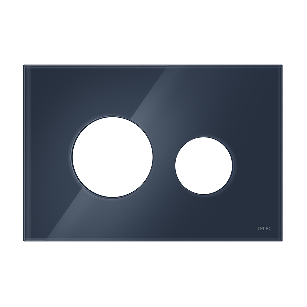 Стеклянная панель смыва TECEloop modular вечерняя синева для инсталляции унитаза 150 x 220 x 11 мм